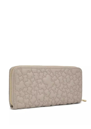 TOUS bear-embossed zip-around wallet - Neutrals