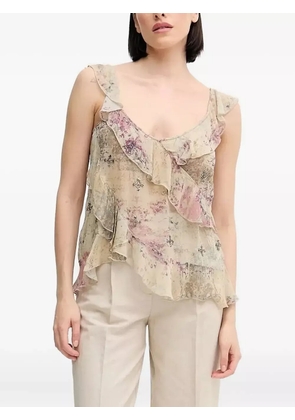 Hoss Intropia bead-embellished ruffled blouse - Green