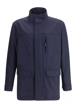 Brioni high-neck flap-pocket jacket - Blue