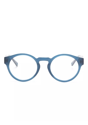 Chloé Eyewear logo-print round-frame glasses - Blue