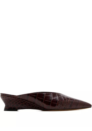 Le Monde Beryl 40mm Victoria micro-wedge mules - Brown