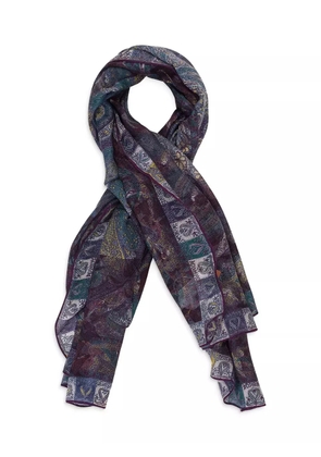 Loro Piana paisley-print scarf - Purple