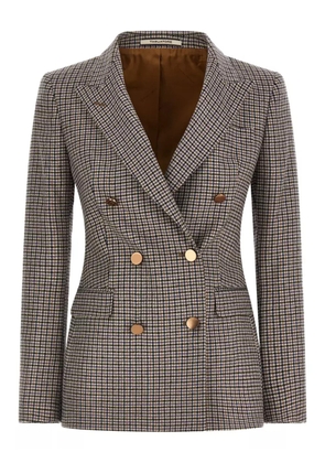 Tagliatore double-breasted houndstooth blazer - Purple