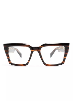 Balmain Eyewear Formee oversize-frame glasses - Brown