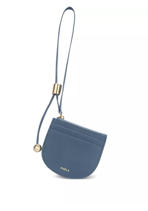Furla Laura half-moon leather card holder - Blue