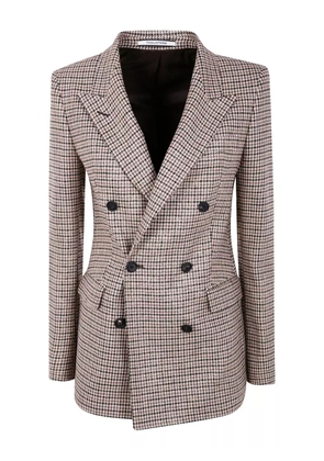 Tagliatore houndstooth double-breasted blazer - Brown