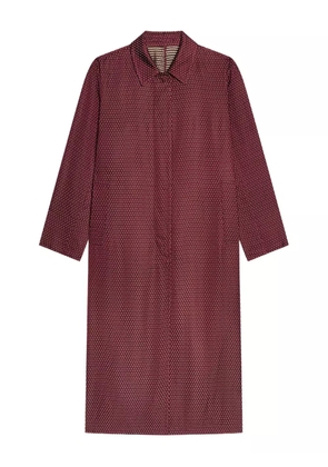 DRIES VAN NOTEN jacquard-dot coat - Red