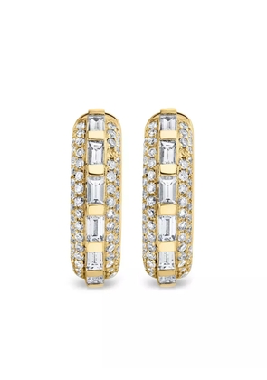 SHAY 18K yellow gold diamond huggie earrings