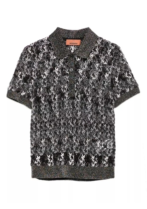 Missoni knit polo top - Brown