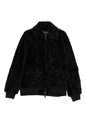 P.A.R.O.S.H. lamb-fur zip-up bomber jacket - Brown