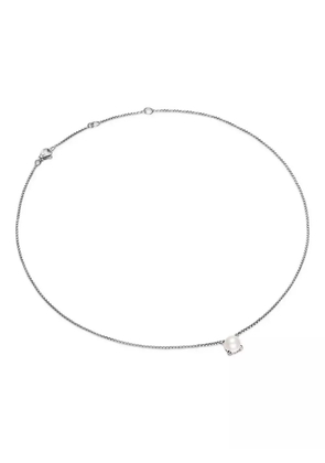 David Yurman sterling silver diamond and pearl necklace