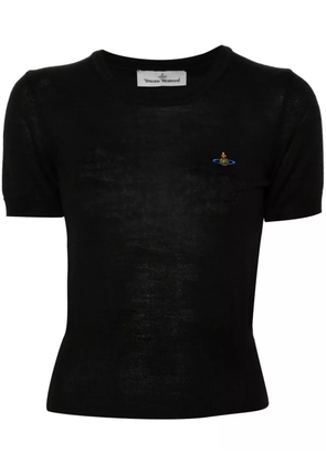 Vivienne Westwood Orb-embroidered knitted top - Black