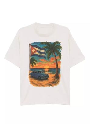 Melt graphic-print cotton T-shirt - Neutrals