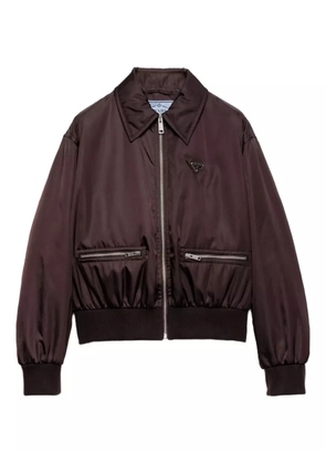 Prada Re-Nylon triangle-logo jacket - Brown