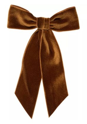 Jennifer Behr velvet bow barrette - Brown