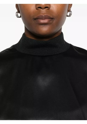 Peserico high-neck short-sleeves top - Black