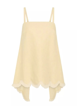 Posse Essie scalloped-hem tank-top - Neutrals