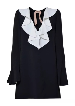 Nº21 V-neck ruffle-detail dress - Black