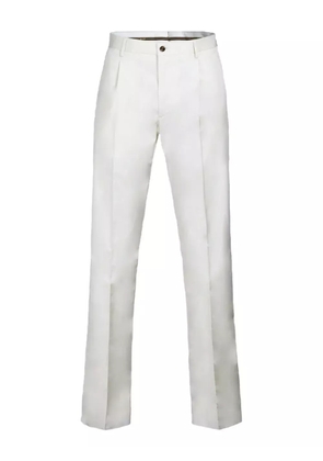 Moorer pleated straight-leg trousers - White