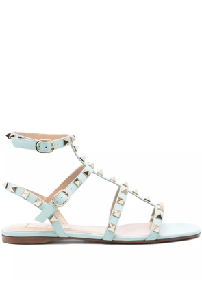 Valentino Garavani Rockstud flat sandals - Blue