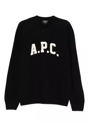 A.P.C. logo-detail crew-neck sweater - Black