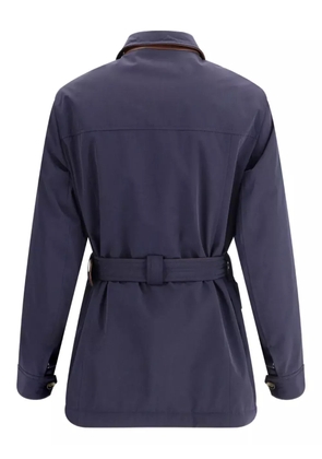 Brunello Cucinelli belt-waist shirt jacket - Blue