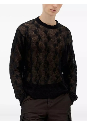 Jason Markk cable-knit semi-sheer sweater - Black