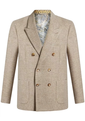 ETRO double-breasted peak-lapel blazer - Neutrals