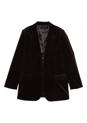 Nili Lotan velvet single-breasted blazer - Brown