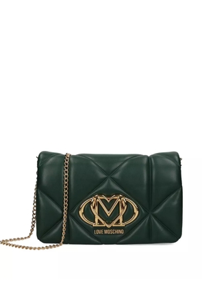 Love Moschino quilted chain shoulder bag - Green