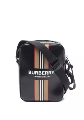 Burberry Pre-Owned 2010s Thornton logo-stripe coated-canvas cross-body bag - Black