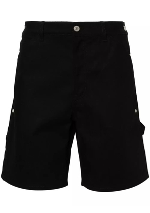 Courrèges Sailor strap-detailed denim shorts - Black