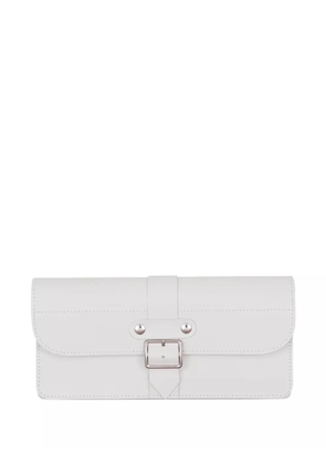 Comme Des Garçons Wallet buckle leather wallet - White