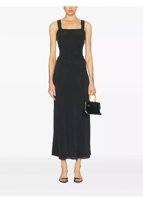 STAUD square-neck silk maxi dress - Black