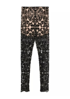Gemy Maalouf floral lace trousers - Black