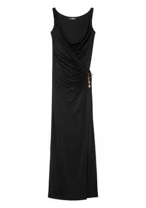 Versace Safety Pin gathered gown - Black
