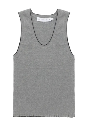 Proenza Schouler White Label ribbed-knit ruffled tank top - Grey