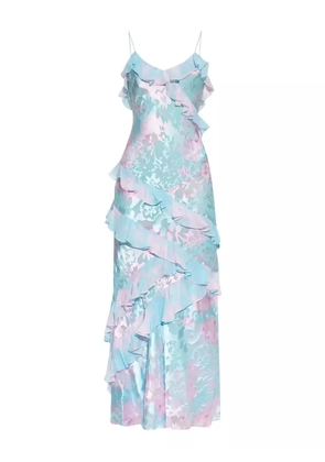 LoveShackFancy ruffled long dress - Blue