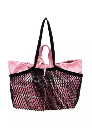 Balenciaga small 24/7 layered mesh tote bag - Pink