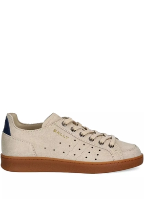 Bally perforated-detail suede sneakers - Grey