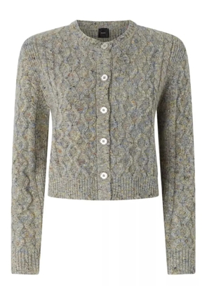 PINKO cable-knit button cardigan - Grey