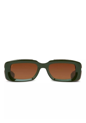 T Henri Eyewear Yurus rectangle-frame sunglasses - Green