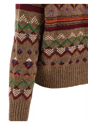 Polo Ralph Lauren turtleneck geometric sweater - Brown