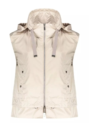 Moorer hooded gilet - Neutrals