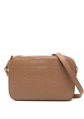 LIU JO logo-plaque leather cross-body bag - Neutrals