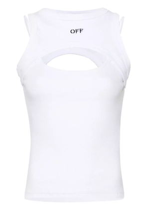 Off-White layered-design ribbed top