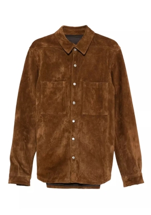 Rick Owens suede shirt jacket - Brown