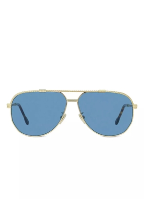 Fred cable-detail sunglasses - Yellow