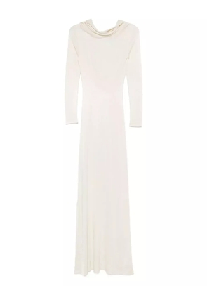 Aya Muse fine-knitted maxi dress - Neutrals