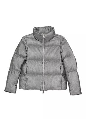 Herno metallic-effect quilted jacket - Grey
